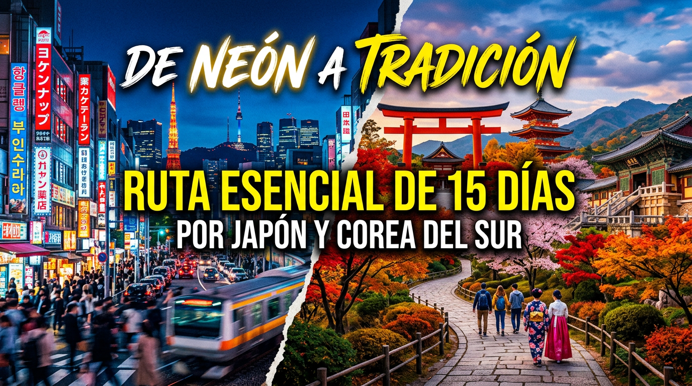 De Neón a Tradición: Ruta Esencial de 15 Días por Japón y Corea del Sur